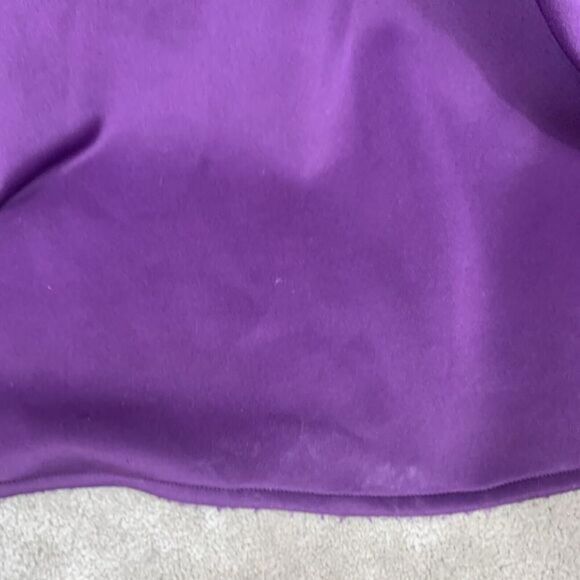 Walter Mendez Purple Evening Gown Dress Formal Prom Gold with Train - Picture 10 of 16